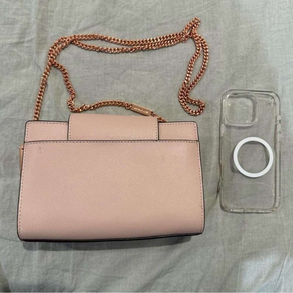 Rare Authentic Michael Kors Crossgrain Leather Crossbody Clutch - Picture 3 of 8